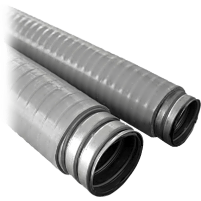 Tubo Flexible tipo Liquidtight de 1 1/4" (32 mm) / Acero + Forro PVC / Rollo de 20 Metros.