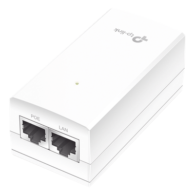 Inyector PoE Pasivo de 24V / 2 puerto 10/100/1000 Mbps / Plug and Play / Montaje en Pared