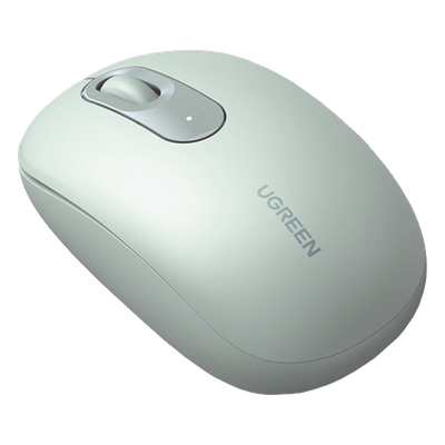 Mouse Inalámbrico 2.4G 800/1200/1600/2400 DPI | Función de 3 botones | Alcance 10m | Silencioso |  Ergonómico | Anti-caída y Anti-interferencias | Batería Alcalina AA incluida  | Color Green.