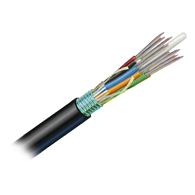 Cable de Fibra Óptica de 12 Hilos, OSP (Planta Externa), No Armada, Gel, MDPE (Polietileno de Media Densidad), Monomodo OS2, 1 Metro (3.28 Pies)
