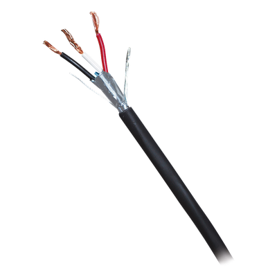 Bobina de 305 m (1000 ft) / Cable para Alarma 3x18 AWG / Blindado / Negro
