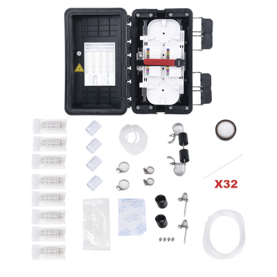 Caja de Distribución de Fibra Óptica, Hasta 96 Empalmes, Exterior IP65, Color Negro - Imagen 7