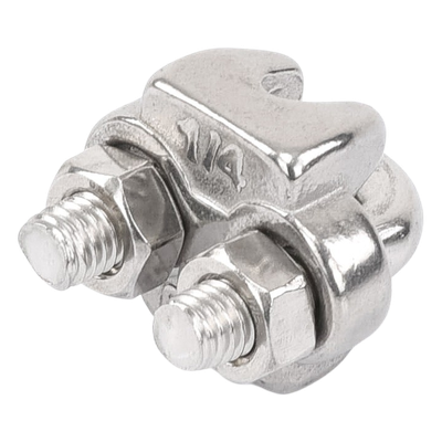 Nudo/ Perro/ Abrazadera Acero Forjado para Cable de 1/4", Acero Inoxidable. - Imagen 4