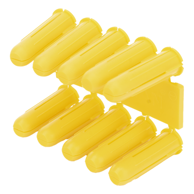 Taquete amarillo 7/32" para tornillos 8mm x 1" (100pzs) (1102-02100)