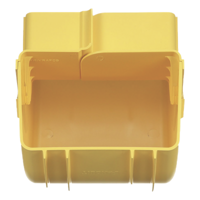 Bajada Vertical Interior de 90º con Tapa, Para uso con Canaletas 6X4 FiberRunner™, Color Amarillo - Imagen 4