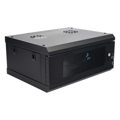 Gabinete de Pared con Puerta de Cristal Templado, 455 mm de Profundidad, 4U Rack de 19 in, Acero Reforzado - Imagen 4
