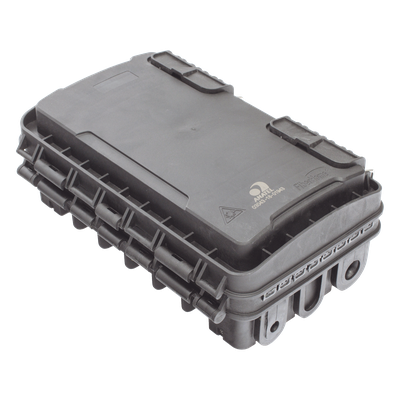 Caja de Distribución de Fibra Óptica para 24 Empalmes, con 8 acopladores SC/APC simplex, Exterior IP65, Color Negro - Imagen 3