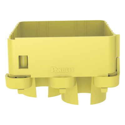 Tapa con 2 Salidas a Tubo de 1.5in (38mm), Para uso con Canaletas 4X4 FiberRunner™, Color Amarillo - Imagen 3