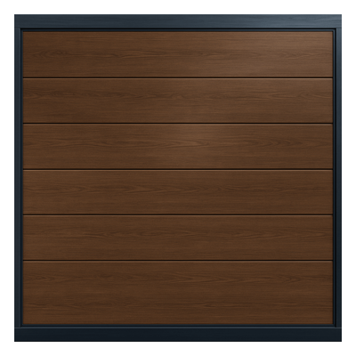 Puerta de Garage de Alta Calidad / Linea Central / Imitacion madera / oscura / 8x7 pies / AISLADA / Estilo Americana.