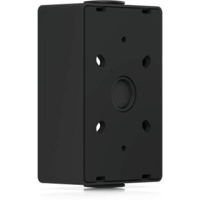 Caja de conexiones para lectores de acceso UniFi y visores de intercomunicación que admite montaje en superficie plana y fijación a conductos de 3/4". Color Negro - Imagen 7