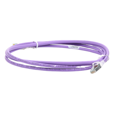 Patch Cord Z-MAX Cat6A S/FTP, CM/LS0H, 2.13 Metros (7 Pies), Color Violeta, Versión Bulk - Imagen 3