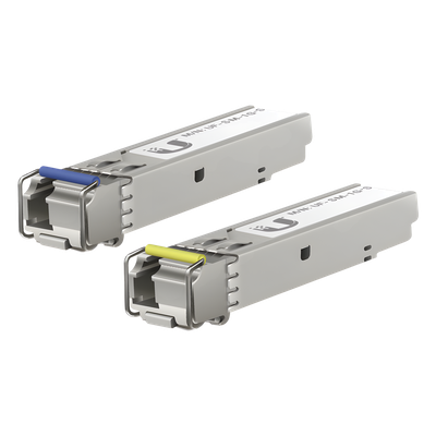 UFiber Módulo SFP, transceptor MiniGibic MonoModo 1.25 Gbps, distancia 3km, un conector LC, incluye 2 tranceptores