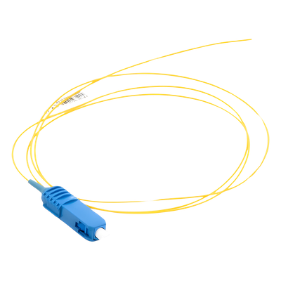 Pigtail de Fibra Óptica SC/UPC Simplex, Monomodo OS1/OS2 XGLO, OFNR, Color Amarillo, 1 Metro (3.28 Pies) - Imagen 5