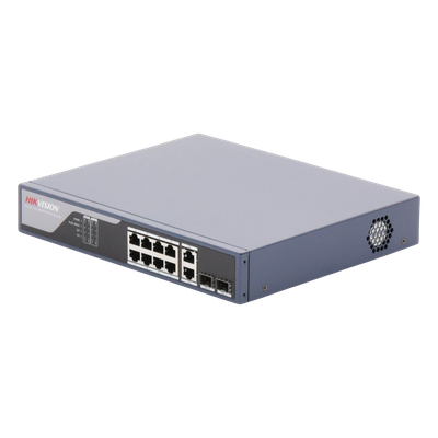 Switch PoE+ / Administrable / Uso en Rack / 8 Puertos 10/100 PoE+ / 2 Puertos 1000 Mbps Uplink / 2 Puertos SFP / Configuración Nube desde Hik-PartnerPro / Modo Extendido hasta 300 Metros / 125 W - Imagen 3