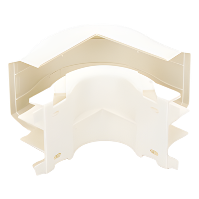Esquinero exterior, para uso con canaleta T45, Material PVC Rígido, Color Blanco Mate - Imagen 3