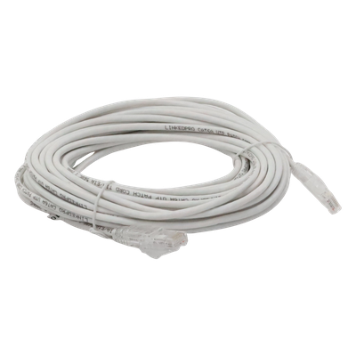 Cable de Parcheo Slim UTP Cat6A - 10 Metros (32.81 Pies) Blanco, Diámetro Reducido (28 AWG) - Imagen 5