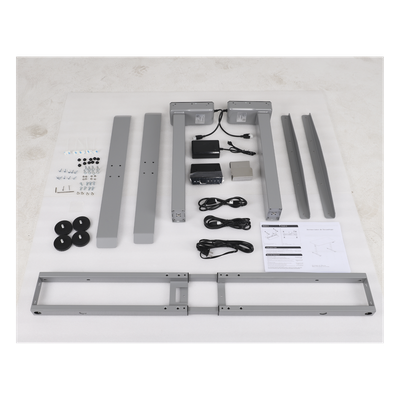 Base de Escritorio Motorizado Profesional / Altura Ajustable 60-125cm / Estructura Estable / Funcionamiento Suave / 3 Preset de Posiciones / Color Gris / Soporta hasta 100Kg de carga - Imagen 8