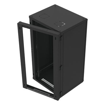 Gabinete Abatible de Pared (Con Marco Trasero) con Rack 19" de 24 Unidades. Ventana de Cristal Templado. - Imagen 4