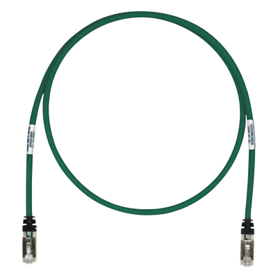Patch Cord Cat6A, Blindado S/FTP, CM/LS0H, 5.18 Metros (17 Pies), Color Verde