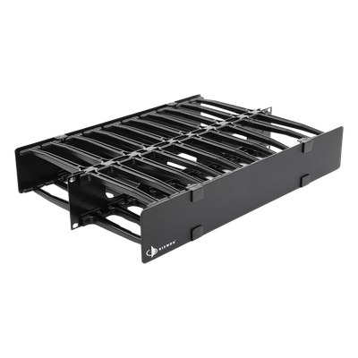 Organizador de Cable Horizontal RouteIT, Doble, Para Rack de 19in, 6in de profundidad, 2UR - Imagen 3
