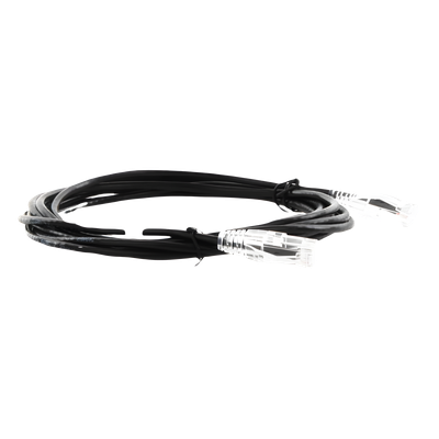 Cable de Parcheo Slim UTP Cat6A - 3 Metros (9.84 Pies) Negro, Diámetro Reducido (28 AWG) - Imagen 5
