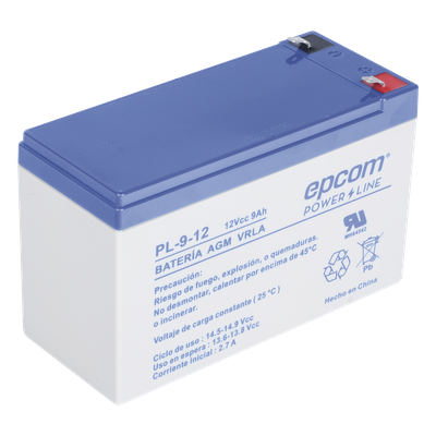 Batería 12 Vcc / 9 Ah / UL / Tecnología AGM-VRLA / Para uso en equipo electrónico Alarmas de intrusión / Incendio/ Control de acceso / Video Vigilancia / Terminales F1 / Cargador recomendado CHR-80. - Imagen 4