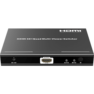 MATRICIAL DE VIDEO HDMI 4X1 (Divisor) | 4 Entradas a 1 Salida HDMI | 1080p @ 60Hz | Diferentes modos de Display | Pantalla completa, Modo Dual, Modo Quad | Conmutación por Botón o Control Remoto | Botón de Control de audio - Imagen 6
