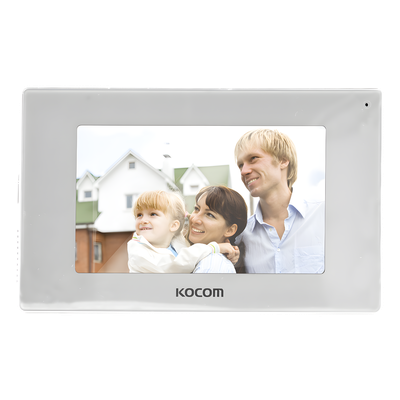 MONITOR 7" COLOR BLANCO, ALTA DEFINICIÓN (HD),TIPO ESPEJO,  CON ENTRADA  MICROSD PARA GRABACIÓN