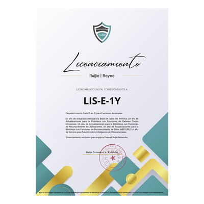 Licencia Anual / 5 Funciones Avanzadas / Firewall Z5100 / Antivirus / Ciberamenazas / IPS / Reconocimiento Apps y URL