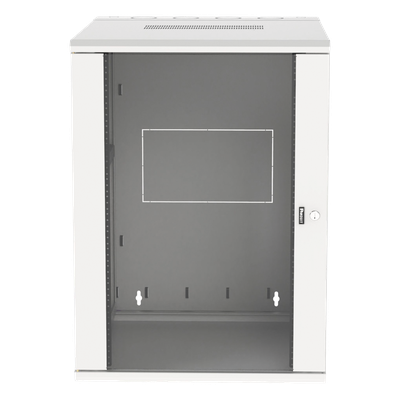 Gabinete PanZone de Montaje en Pared, de 19in, Puerta con Ventana de Seguridad, 18 UR, 762mm de Profundidad, Color Blanco - Imagen 5