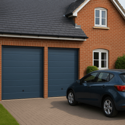Puerta D / Garage D / Alta Calidad / Linea Central / Color GRIS / acabdo DELUXE / 20X7 pies / AISLADA / Estilo Americana. - Imagen 3
