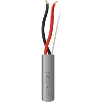 Bobina de 305 m (1000 ft) / Cable para Alarma 2x18 AWG / Riser / Gris