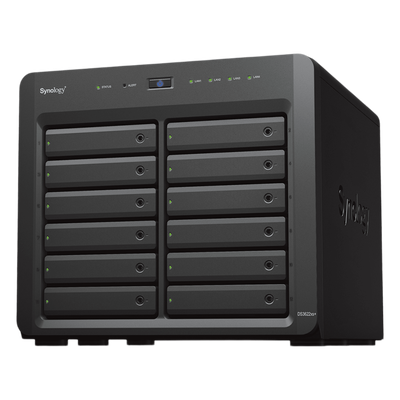 Servidor NAS Synology DiskStation DS3622xs+ | 12 Bahías | Intel Xeon 6 Núcleos | 16 GB DDR4 ECC | 10GbE RJ-45 | Expansión Hasta 36 Bahías | RAID F1, 0, 1, 5, 6, 10 | Caché NVMe SSD .