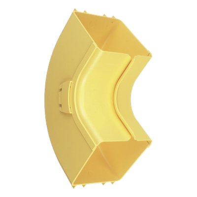 Bajada Vertical Interior de 90º con Tapa, Para uso con Canaletas 4X4 FiberRunner™, Color Amarillo - Imagen 4