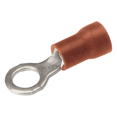 Zapata Terminal de Ojillo  para Tornillo 1/8 in (3 mm) calibre 22-16 AWG con aislamiento de vinilo.