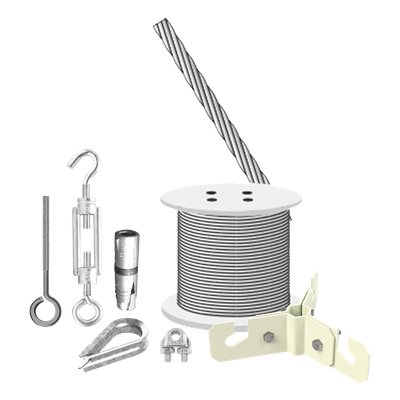 Kit  de Sujeción de Mástil de 3 Metros a Piso de Concreto. 