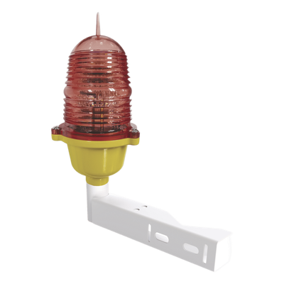 Estrobo Led de Obstrucción Color Rojo (110 Vca de Entrada) / Luz fija / Incluye Herraje para montarlo 