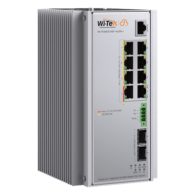 Switch Industrial Administrable Gigabit con 2 Puertos PoE bt + 6 Puertos PoE af/at o 24 V Pasivo + 2 SFP Gigabit, 240 W - Imagen 4