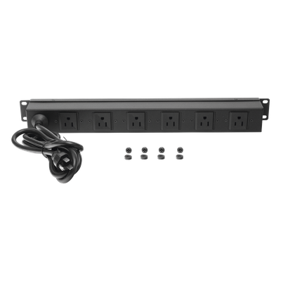Tomacorriente multiple horizontal para rack de 19in, 6 contactos (THE0040092001001) - Imagen 5