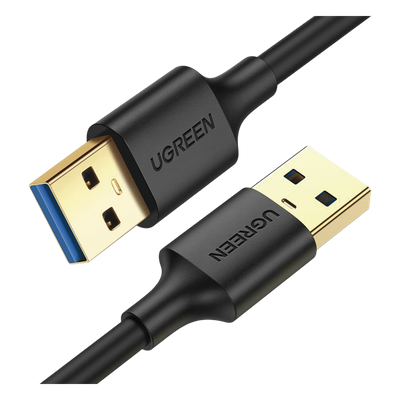 Cable USB-A 3.0 a  USB-A 3.0 / 3 Metros / Macho a Macho / Conector Niquelado / Núcleo de Cobre Estañado / Blindaje Múltiple / Velocidad 5Gbps / No Requiere Controlador / Compatible con USB 2.0 Y USB 1.1