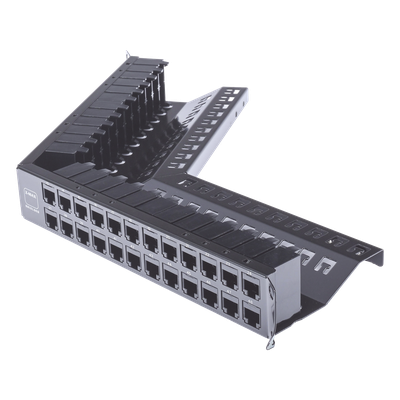 Patch Panel / 48 Puertos / Blindado / Modular / Angulado / 1UR / Alta Densidad - Imagen 5