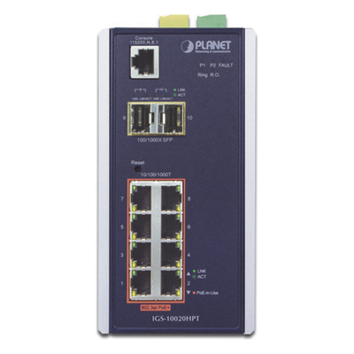 Switch Industrial Administrable Capa 2, 8 puertos PoE Gigabit 802.3af/at, 2 Puertos SFP de 1 / 2.5 Gigabit, Entrada de Voltaje Secundaria para Fuente Redundante - Imagen 3