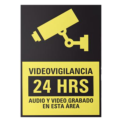 Letrero de Videovigilancia en Poliestireno 20x30 cm – Seguridad y Advertencia