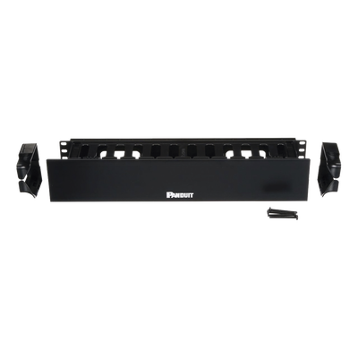 Organizador de Cables Horizontal PatchLink, Sencillo (Solo Frontal), Con Tapa Extendida, Para Rack de 19in, 2UR - Imagen 3