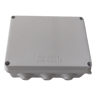 Caja de Derivación-Conexión para Exterior IP65 con 10 Entradas / 150 x 110 x 70 mm / Sellado Seguro con Empaque + 4 Tornillos / Resiste Agua, Polvo y Sol Directo - Imagen 3