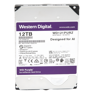 Disco duro WD de 12TB / 7200RPM / Optimizado para Videovigilancia - Imagen 4