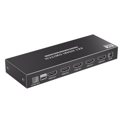 Switch Conmutador HDMI 4X1 | 4 Entradas 1 Salida | Velocidad de trasmisión 48 Gbps | Resolución 8K | Salida de audio | HDCP 2.3 - Imagen 4