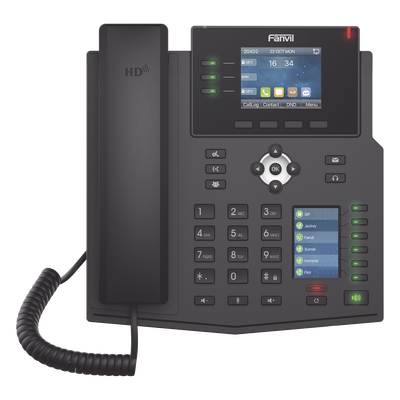 Teléfono IP Empresarial con Estándares Europeos, 12 lineas SIP con pantalla a color, 30 teclas DSS/BLF, puertos Gigabit, IPv6, Opus , PoE/DC - Imagen 3