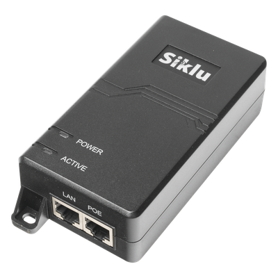 Inyector PoE Pasivo, 1 Gbps, 60 W, 55 Vcc, 100-240 Vca, Cable CA 