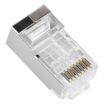 Bote con 100 Piezas de Plug Modular RJ45 Cat6 Blindado, Chapado de Oro a 30 Micras para Durabilidad Extrema SIN PIN de Tierra - Imagen 4